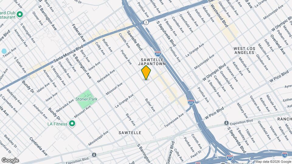 1954 Purdue Ave Map and Location Details