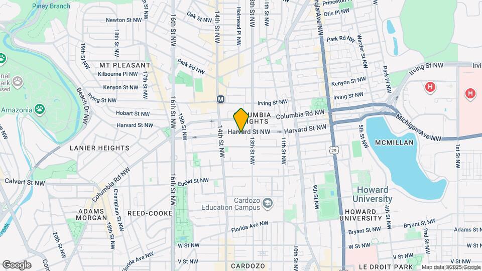 1328 Harvard St NW Mapa y Detalles de la Ubicación