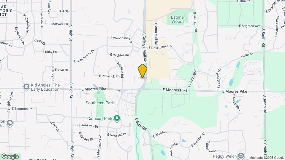 1346 S College Mall Rd Mapa y Detalles de la Ubicación