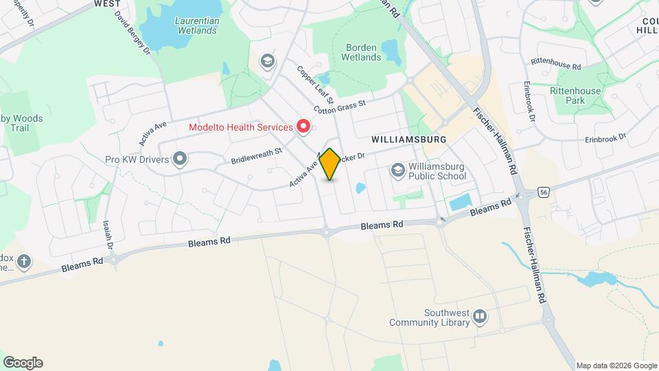 1126 Copper Leaf Crescent Map and Location Details