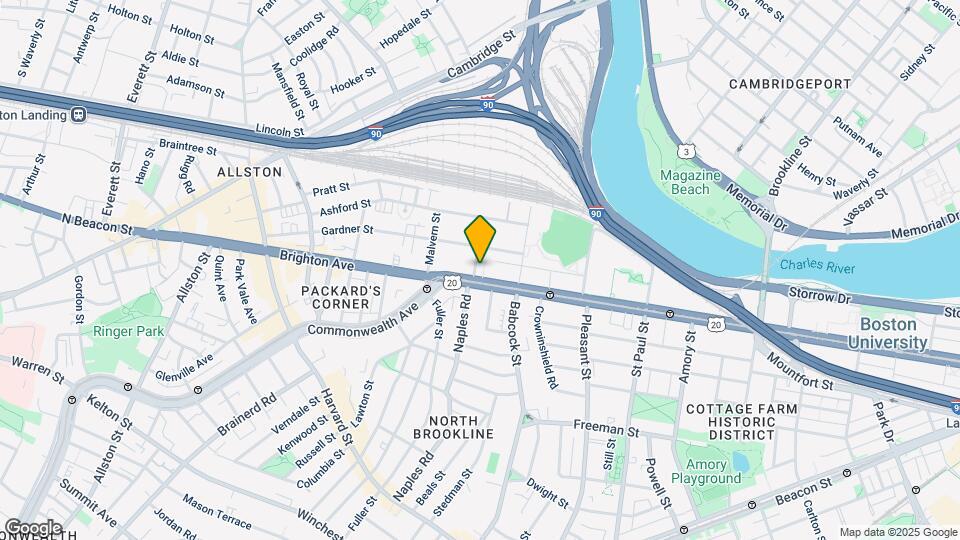 1055 Commonwealth Ave, Unit 1 Map and Location Details