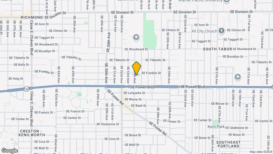 3320 SE 54th Ave Map and Location Details