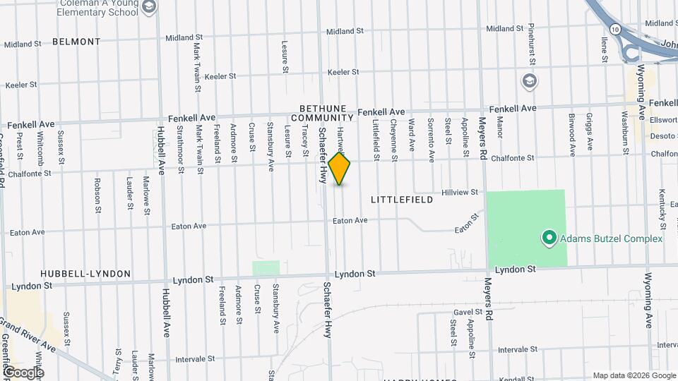 14891 Hartwell St Map and Location Details