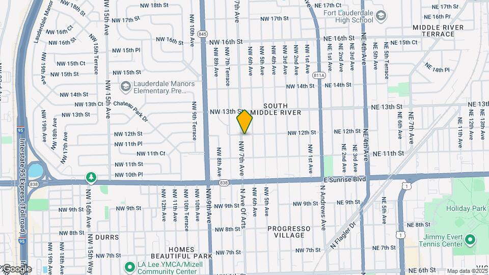 1144 NW 7th Ave, Unit All inclusive Boho Studio Map and Location Details