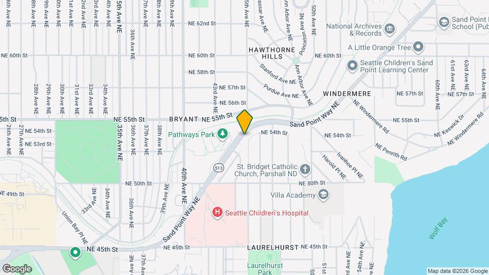 5232 Sand Point Way NE Map and Location Details