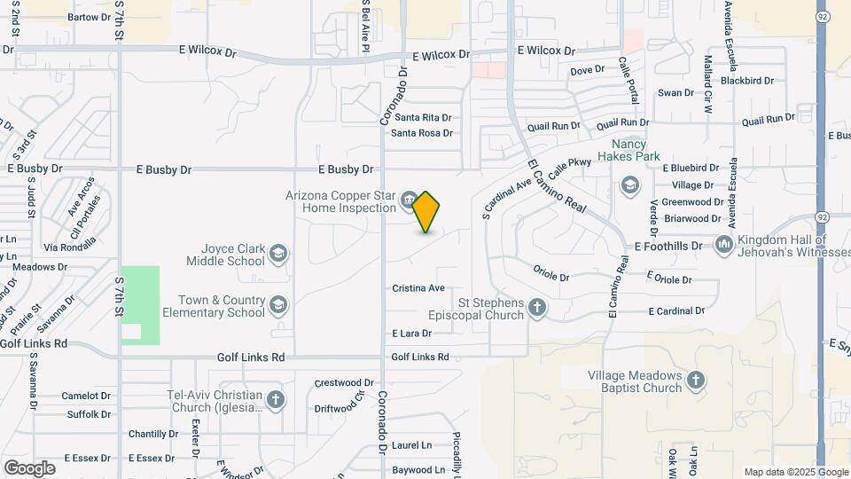 2131 E Foothills Dr Map and Location Details