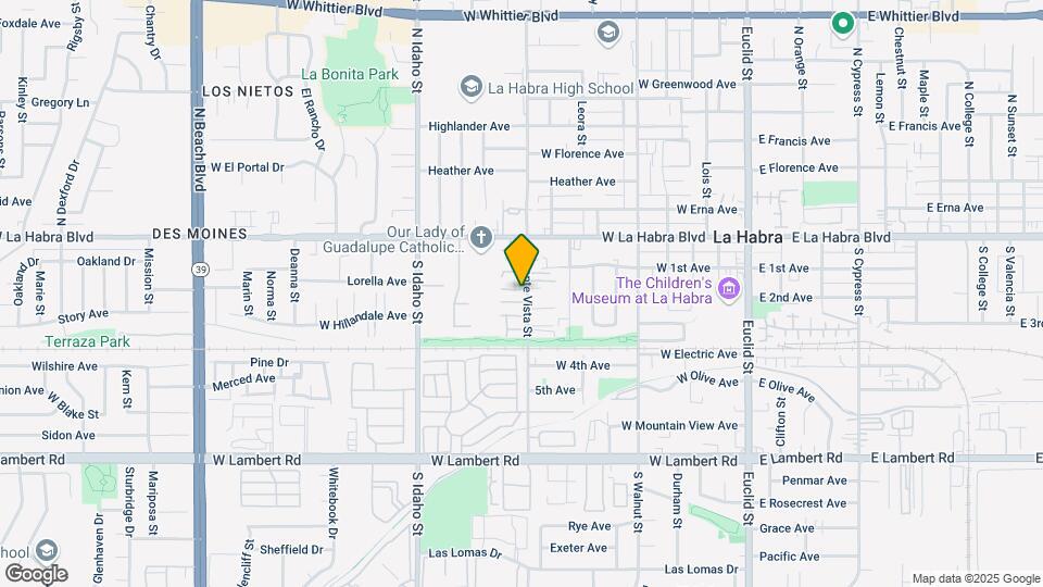275-299 Monte Vista St Map and Location Details