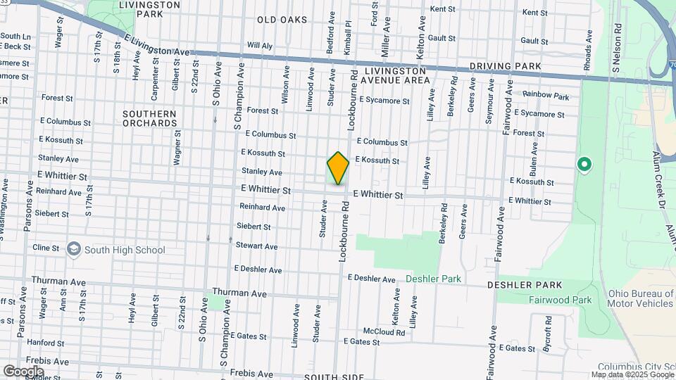 1210 E Whittier St Map and Location Details
