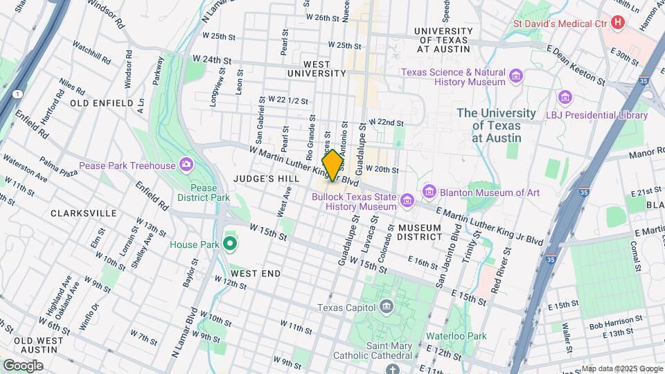 1805 Nueces St Map and Location Details