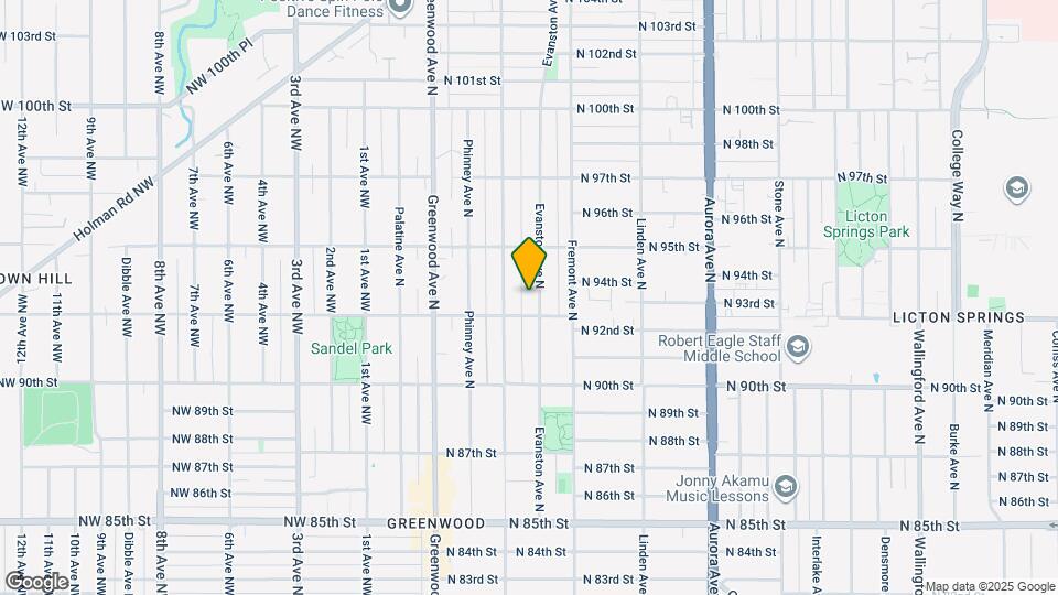 9215 Evanston Ave N Map and Location Details