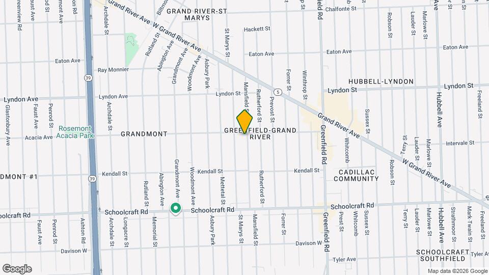 14245 Mansfield St Mapa y Detalles de la Ubicación