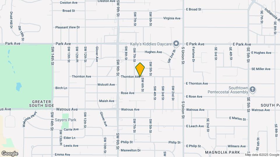 604 Thornton Ave Map and Location Details