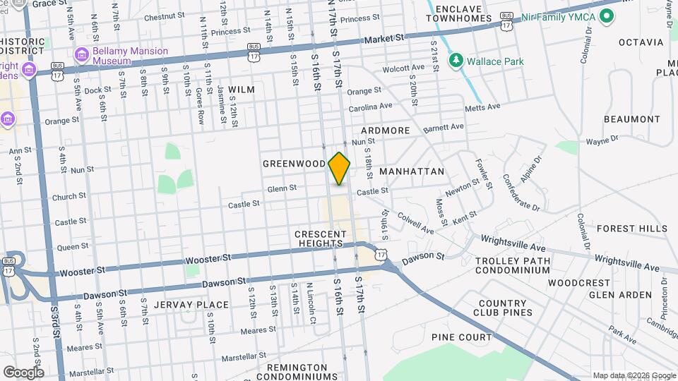 1611 Castle St Map and Location Details