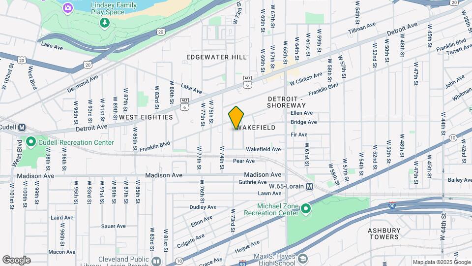 1905 W 73rd St Map and Location Details