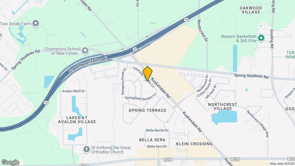 21807 Cascade Hollow Ln Map and Location Details