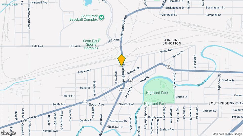 224 S Fearing Blvd Map and Location Details