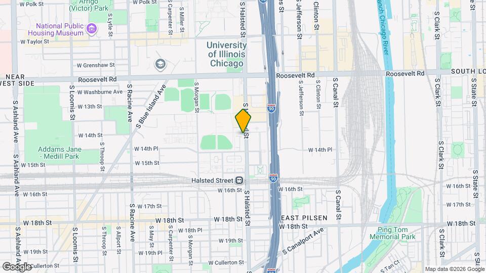 1406 S Halsted St Map and Location Details
