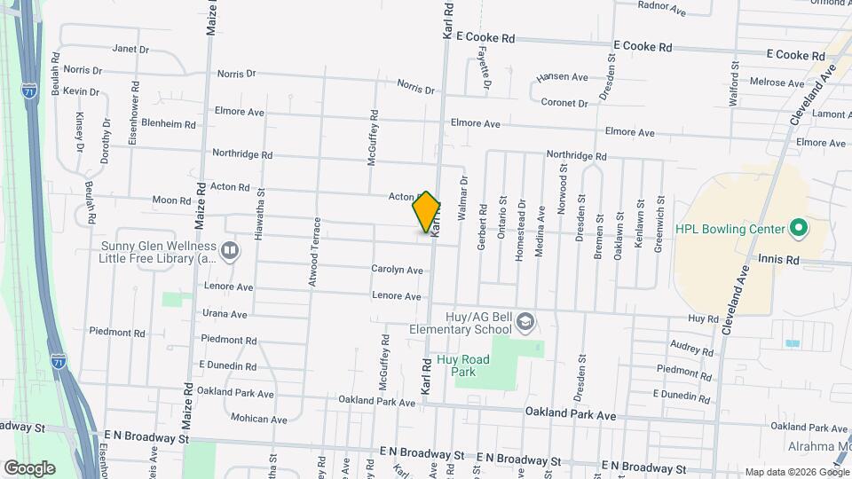 1358 Pauline Ave Map and Location Details
