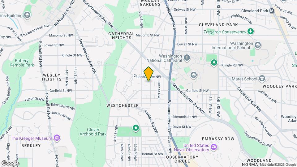 2940 Bellevue Ter NW, Unit Bright and Fully Furnished 1-bedroom Map and Location Details