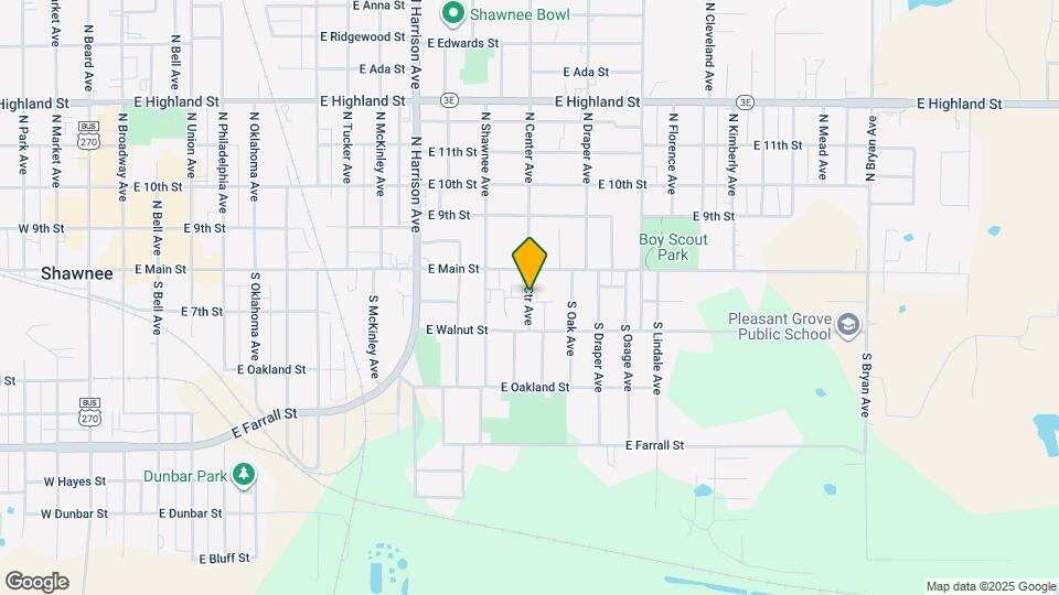 121 S Center St Map and Location Details