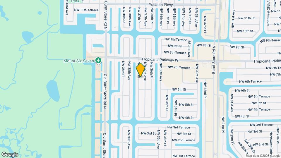 621 NW 37th Pl Map and Location Details