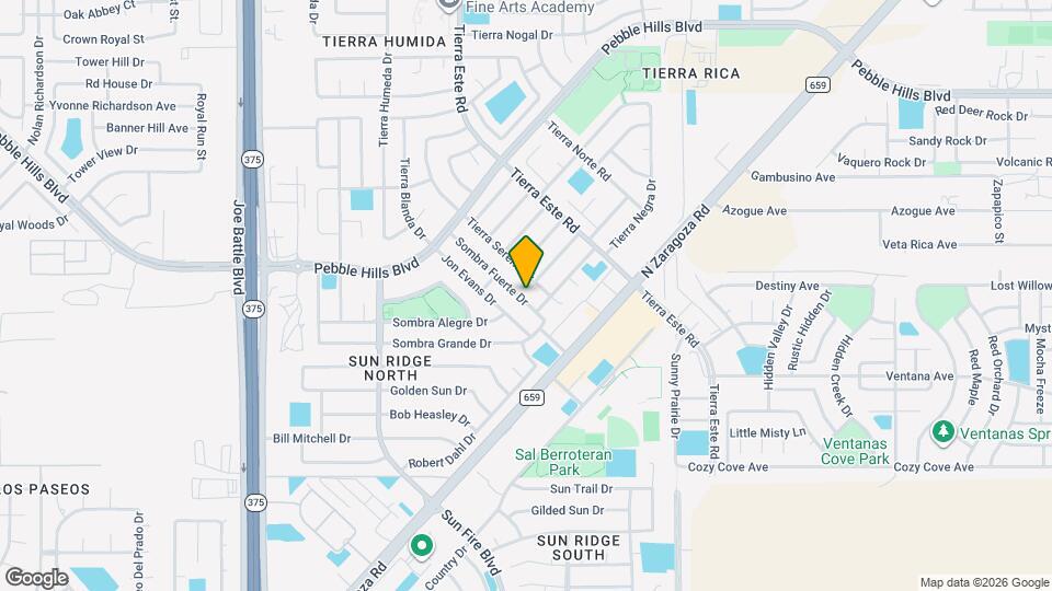 12501 Sombra Fuerte Dr Map and Location Details