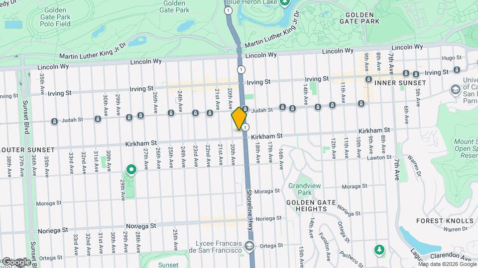 1524 Kirkham St Map and Location Details