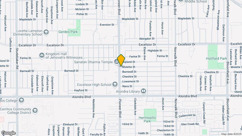 15328 Pioneer Blvd Map and Location Details