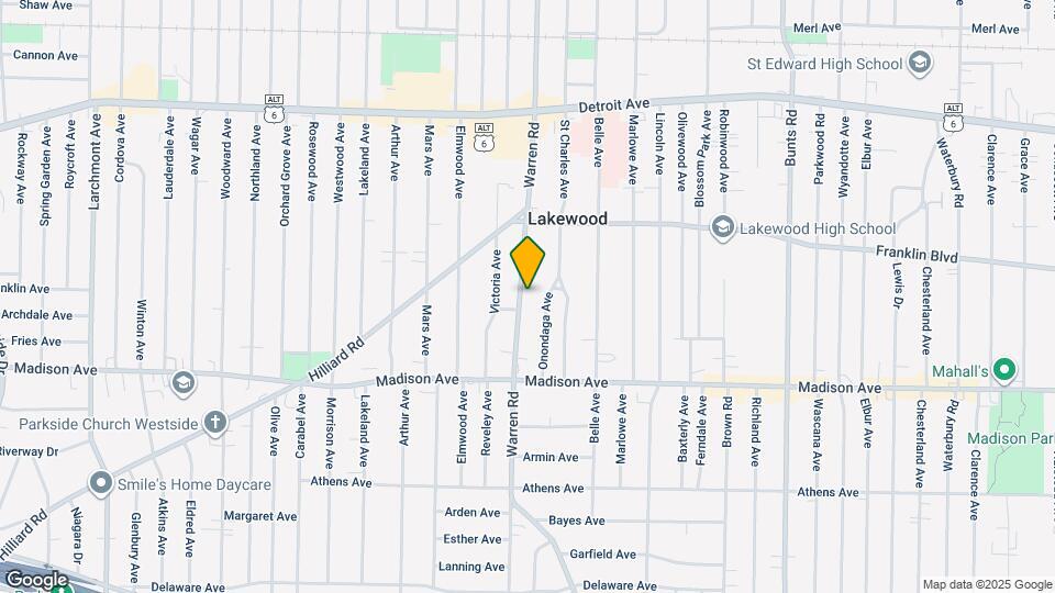 1595 Warren Rd, Unit Lower Mapa y Detalles de la Ubicación