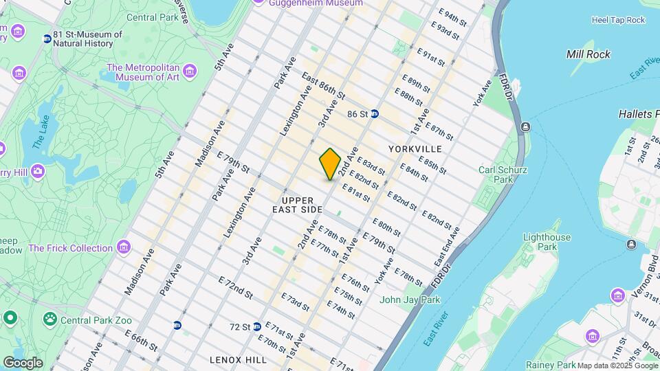 1553 Second Ave Mapa y Detalles de la Ubicación