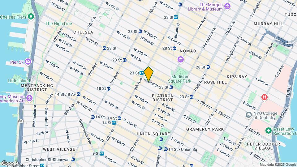 40 W 22nd St Mapa y Detalles de la Ubicación