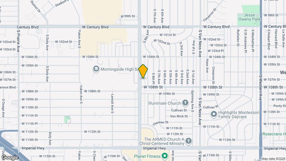 10702 Crenshaw Blvd Map and Location Details