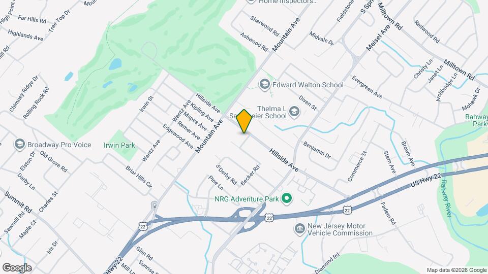 221 Hillside Ave Map and Location Details