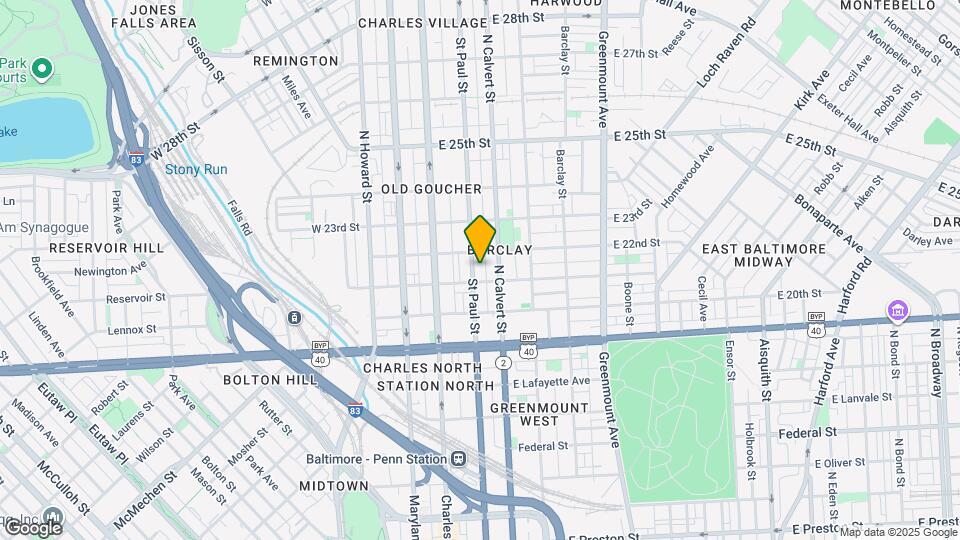 2109 St Paul St Map and Location Details