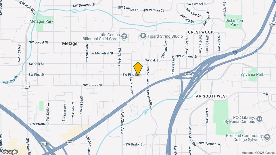7008 SW Pine St Map and Location Details