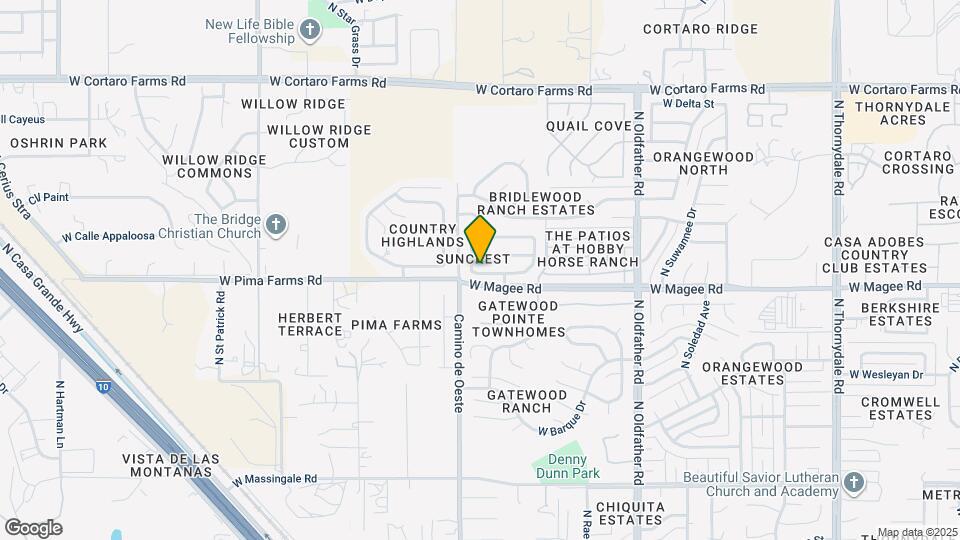4544 W Rose Mist Way Map and Location Details