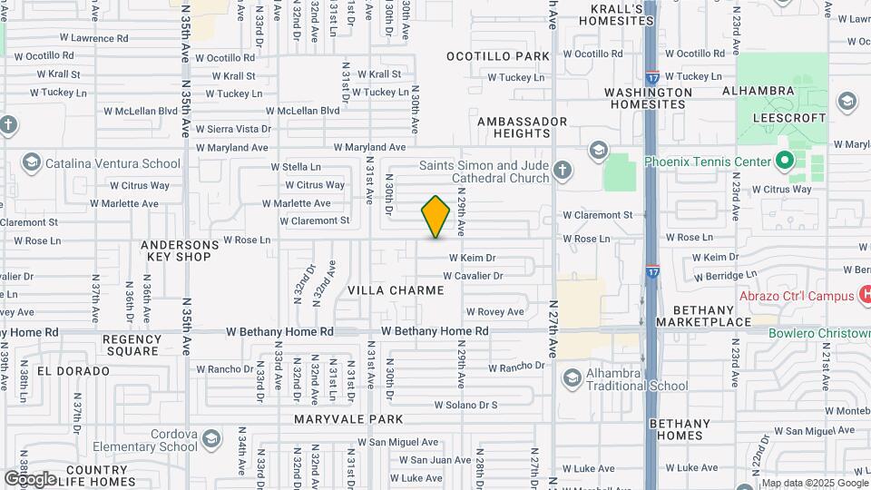 2923 W Rose Ln Mapa y Detalles de la Ubicación