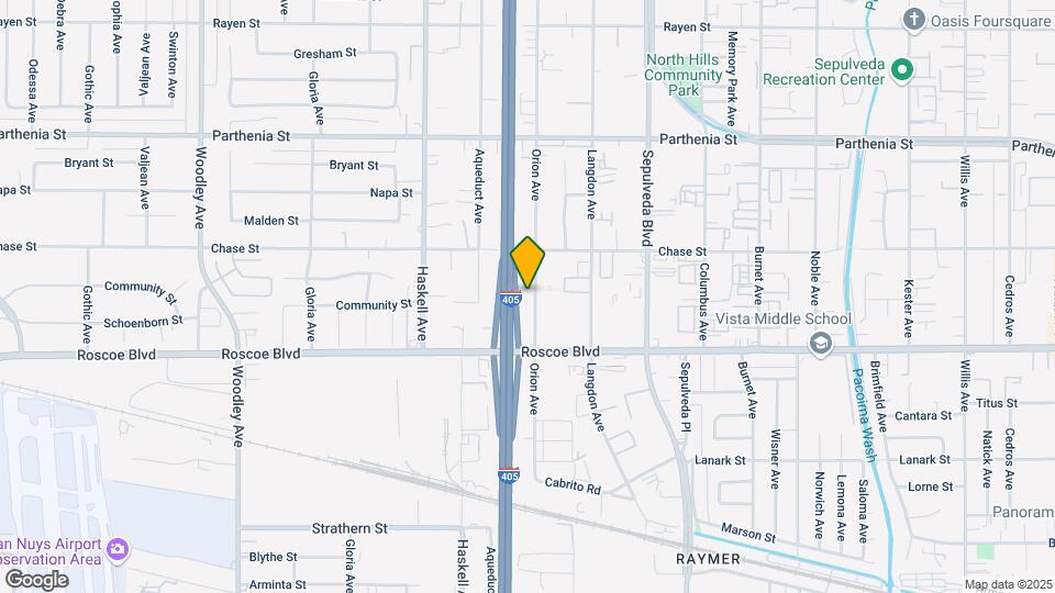 8415 Orion Ave Map and Location Details