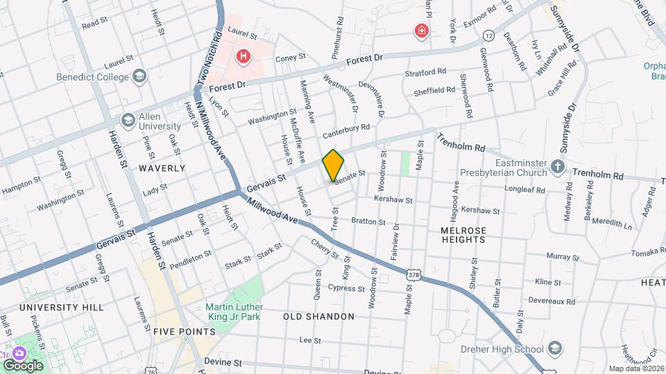 2510 Senate St Map and Location Details