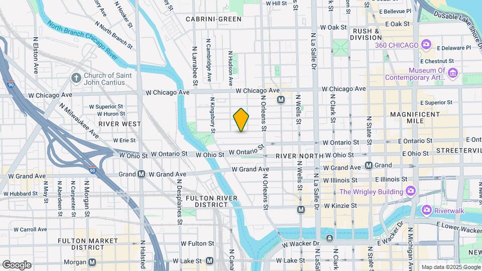 375 W Erie St Map and Location Details
