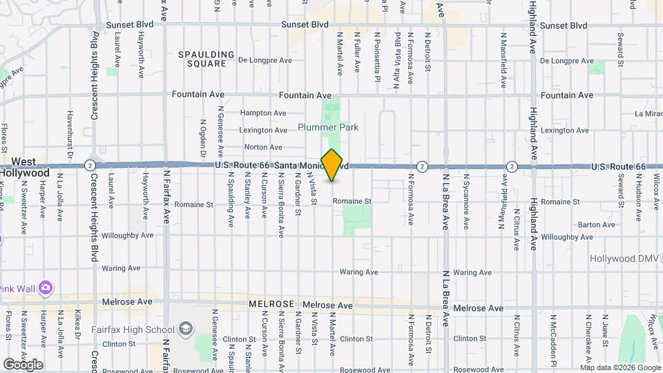 1033 1/2 N Martel Ave Map and Location Details