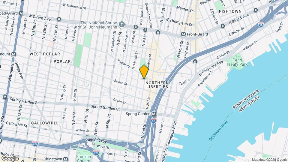 842 N American St Map and Location Details