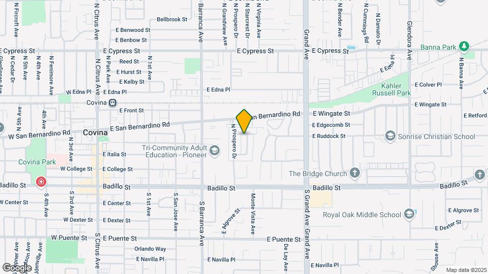 654 N Vecino Dr Map and Location Details