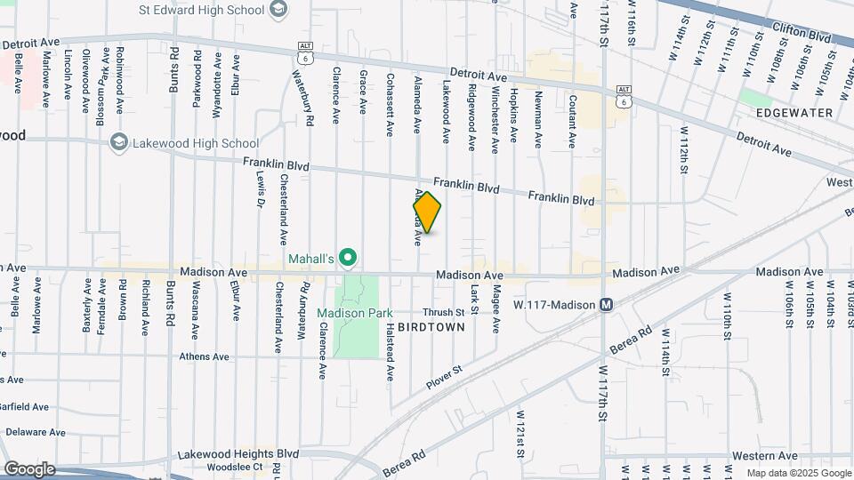 1625 Alameda Ave Map and Location Details