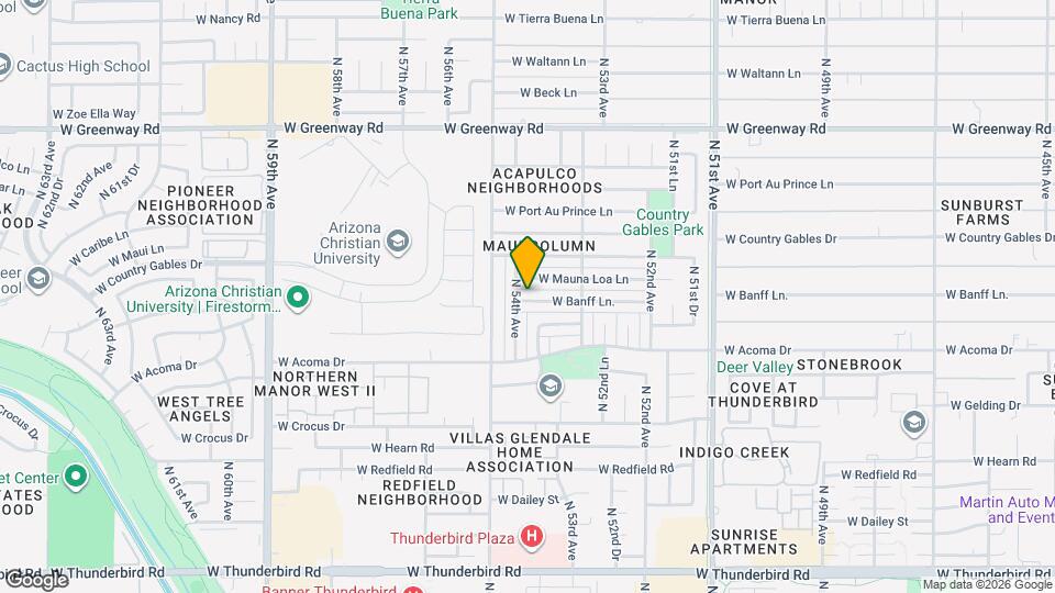 5348 W Banff Ln. Map and Location Details