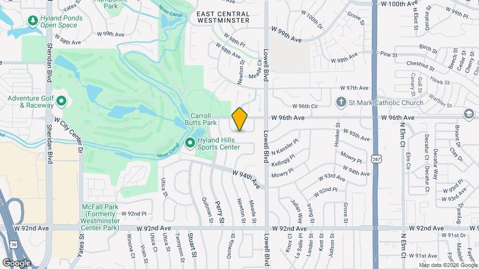 3740 W 95th Pl Map and Location Details