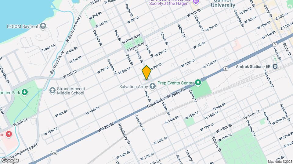 826 W 10th St, Unit Front unit Map and Location Details