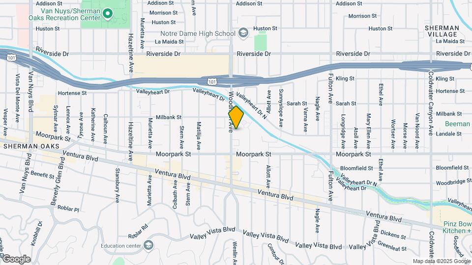 4458 Woodman Ave Map and Location Details