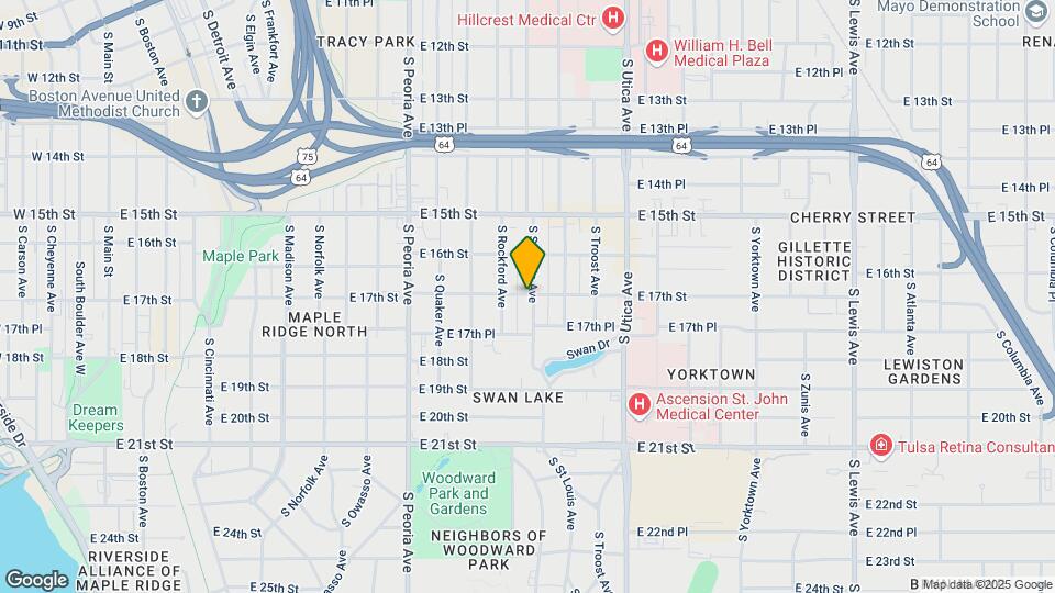 1524 E 17th St, Unit B Mapa y Detalles de la Ubicación