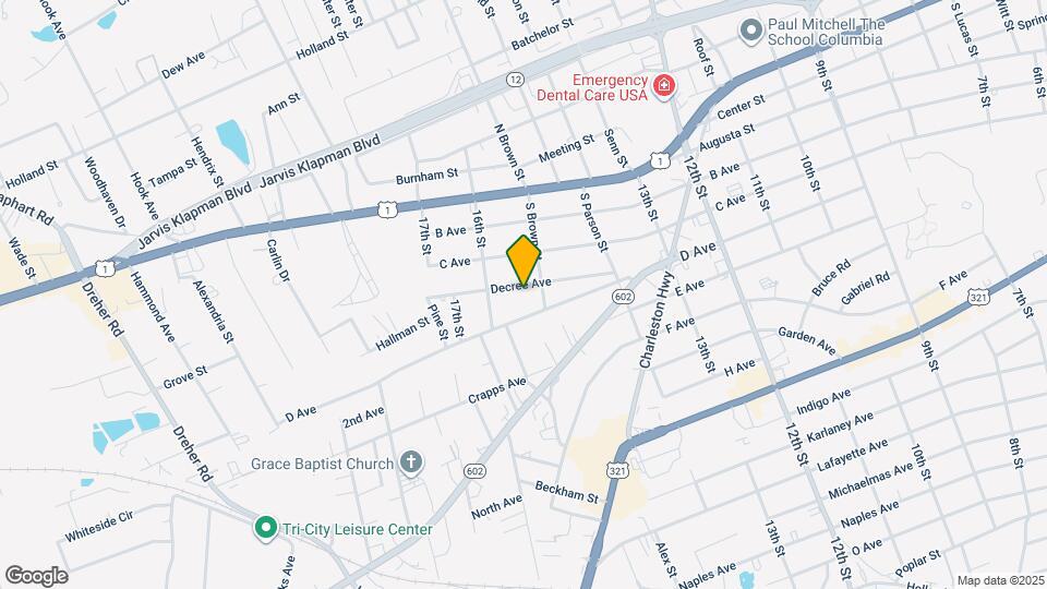 1615 Decree Ave Map and Location Details